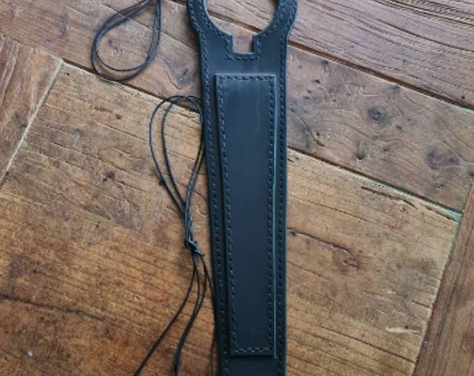 Bmw R nine T black leather tank strap Monza Cap model Cafe Racer and Scrambler