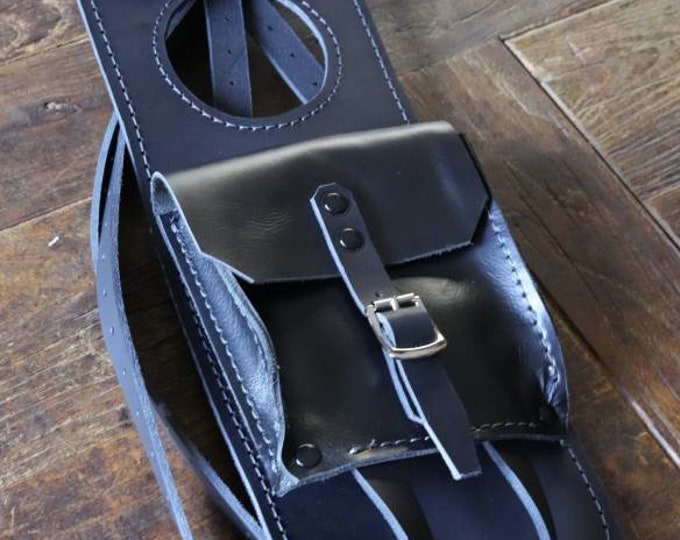 Moto Guzzi V7 III STONE leather tank belt gray stitching.  Cafe Racer and Scrambler.