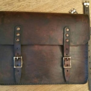 Leather side motorcycle bag for Cafe Racer and Scrambler Cafe racer and Scrambler saddle bag