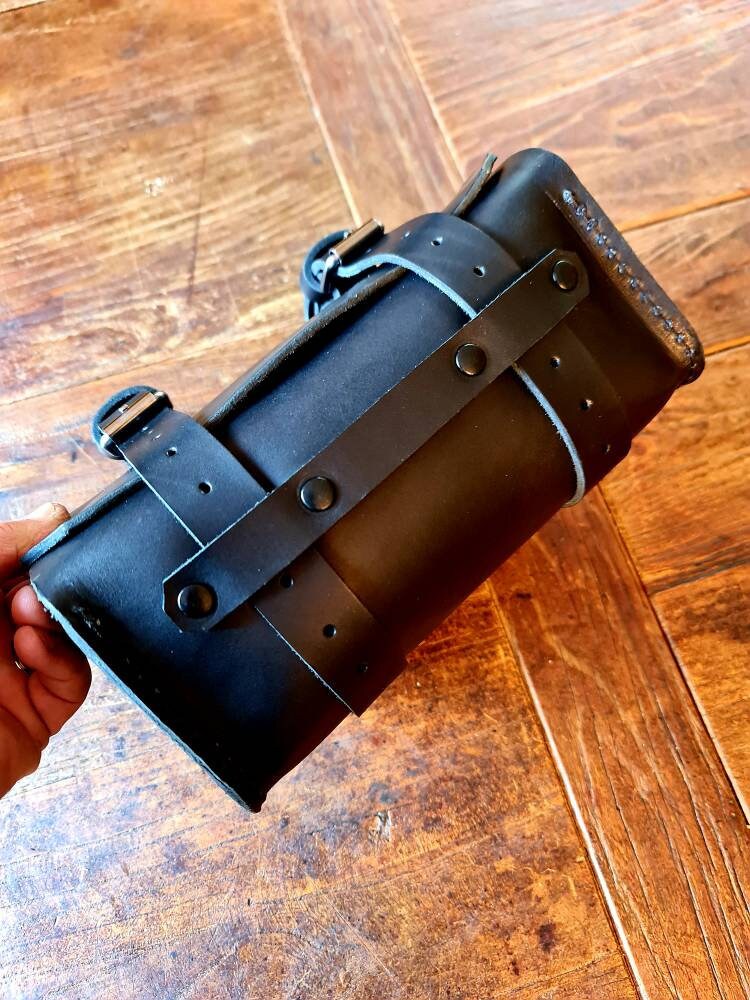 Enduro Tool Bag in Leather Bmw R100gs . Black Etsy UK