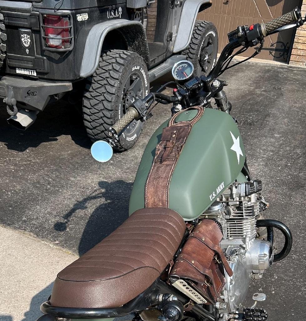 R Nine T Leather Tank Strap UK