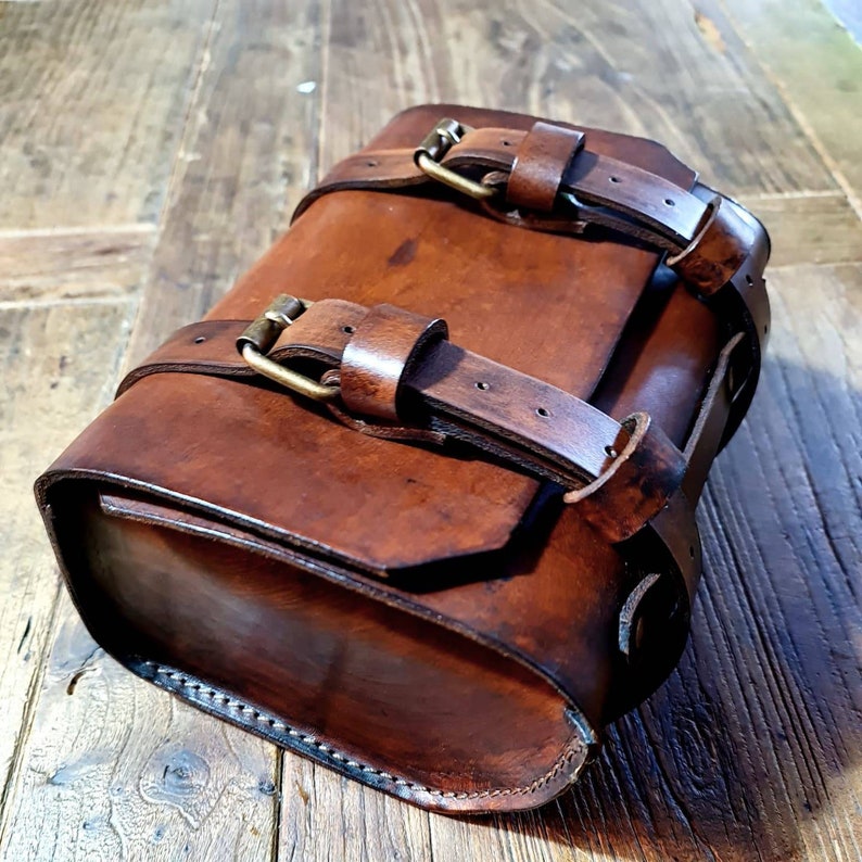 Motorcycle Top Case Bmw 100 GS Aged Leather - Etsy