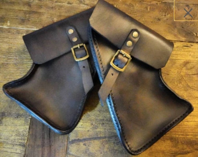 Bmw R nine T side bags left and right side panel cover. café racer scrambler. Dark walnut leather color. Bmw nine t scrambler, Urban