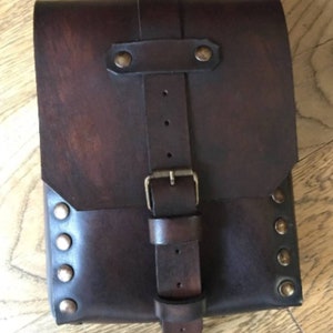 Cafe racer scrambler custom enduro leather documents bag leather document holder for motorcycle café racer or enduro