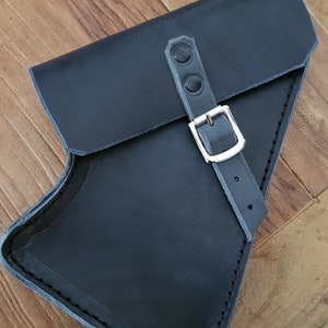 Bmw r nine t urban g/s tool and document holder in black leather LEFT SIDE