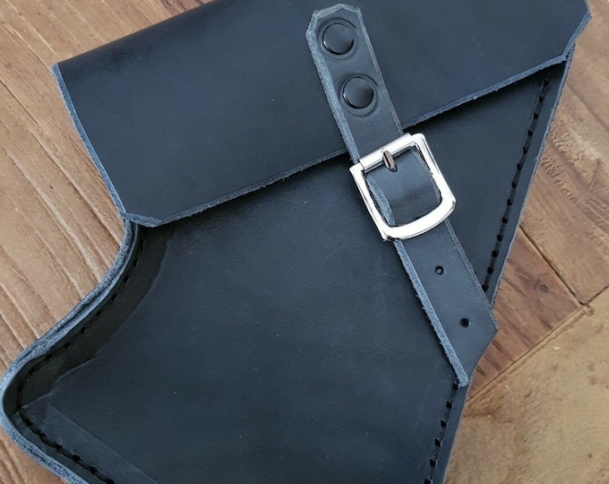 Bmw r nine t urban g/s tool and document holder in black leather LEFT SIDE