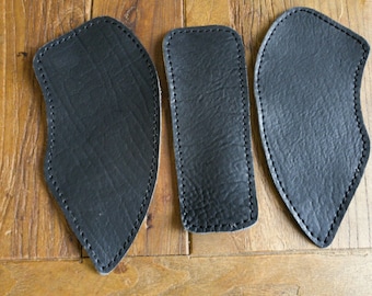 BMW R Nine T Tank Pads Black Leather Hand Made in Italy