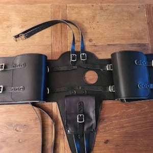 Triumph family leather tank bags with documents holder BLACK COLOR café racer special scrambler