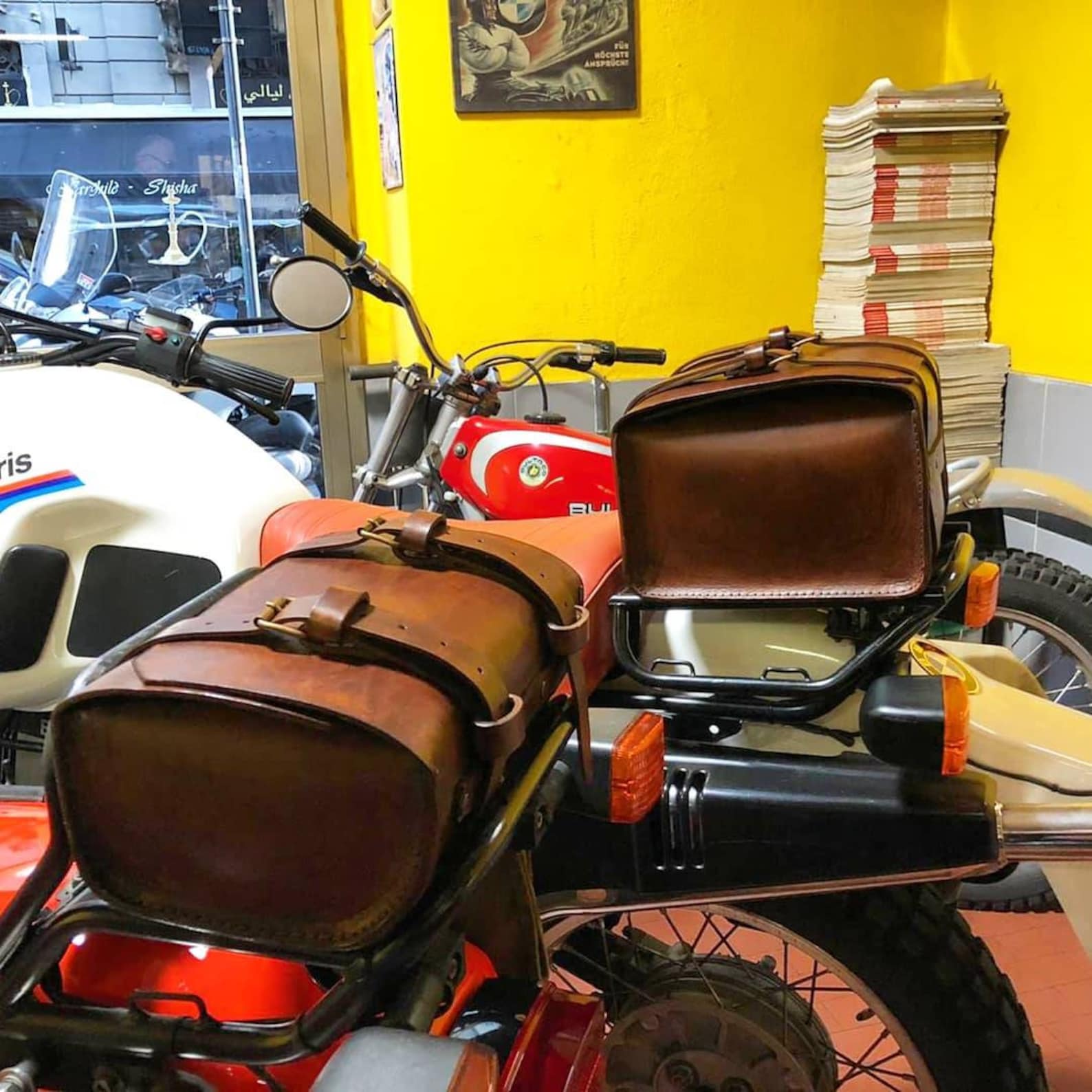 Motorcycle Top Case Bmw 100 GS Aged Leather - Etsy