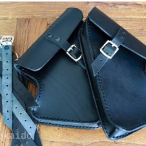Bmw R nine T side bags left and right side cover. cafe racer scrambler. Leather color BLACK. Bmw nine t scrambler, Urban