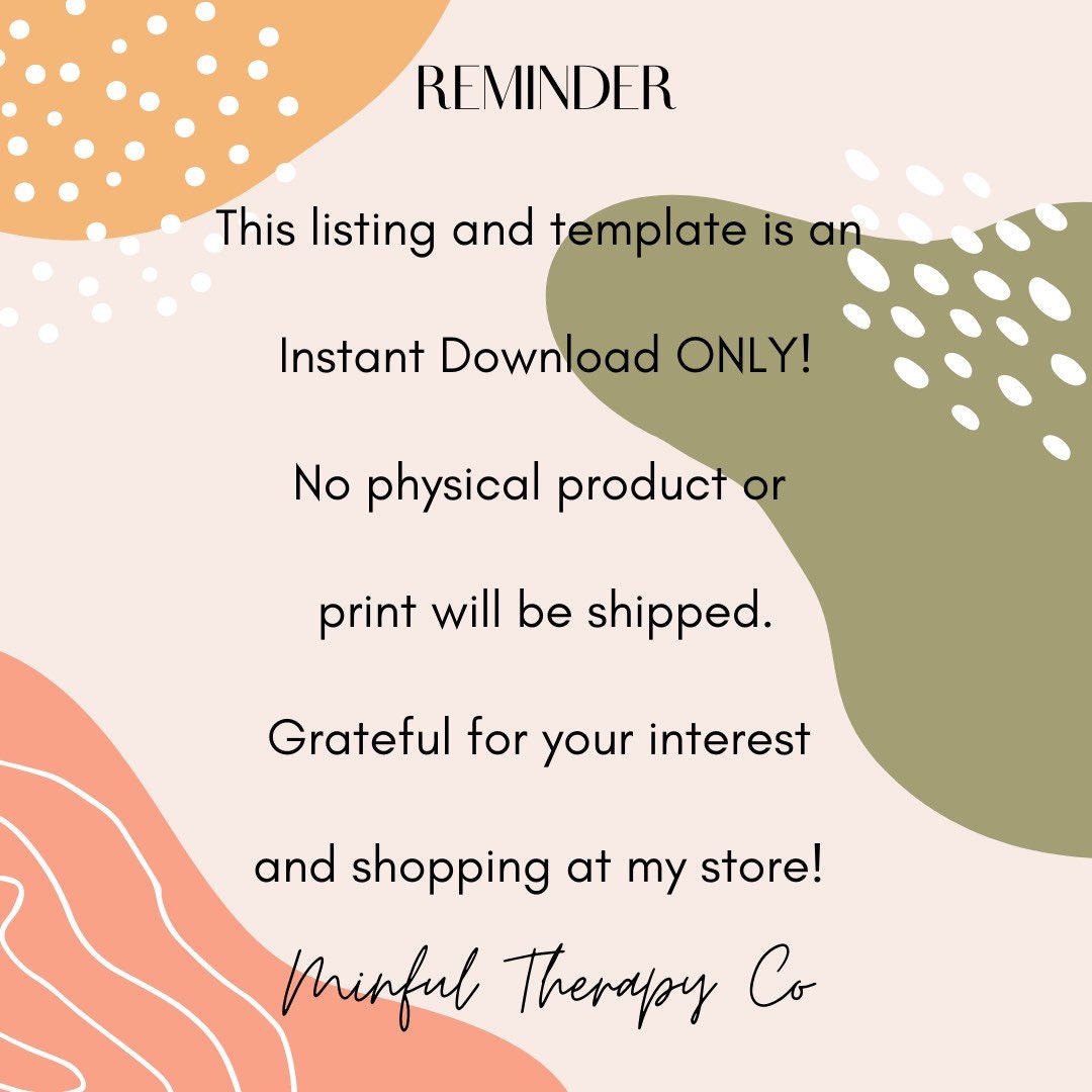 Printable Safety Plan Template Therapy Crisis High Risk Etsy