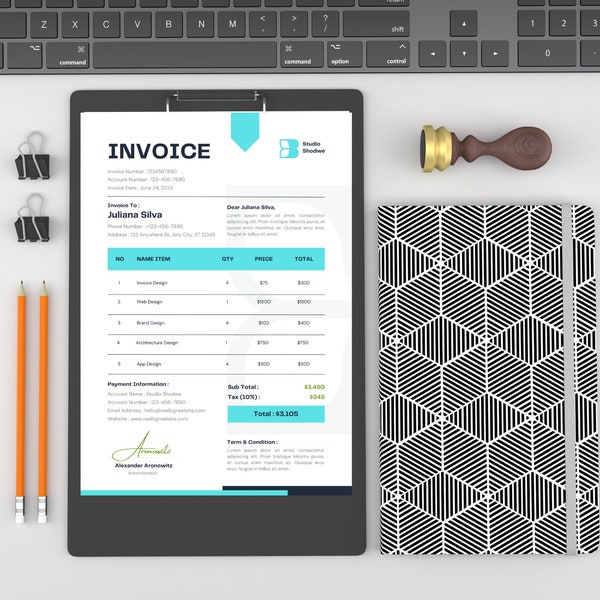 Editable Invoice Template, Business Plan, Editable Invoice, Editable Template, Services Invoice, Instant Download, Printable Invoice.