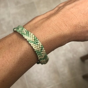Green Chevron Friendship Bracelet