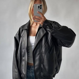 Leather Jacket Women - Etsy