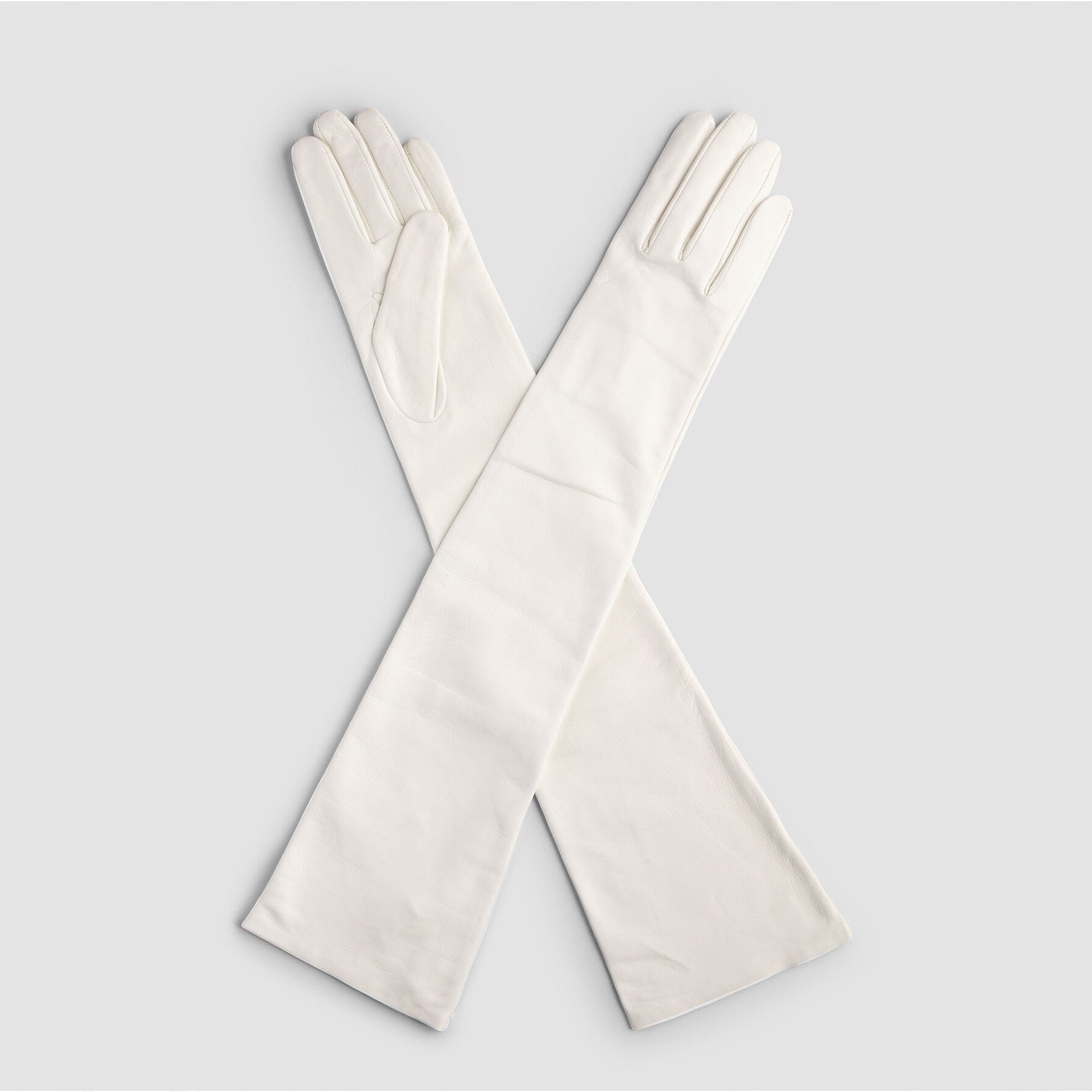 Handmade Extra Long Plain white Opera Leather Gloves for Etsy 日本