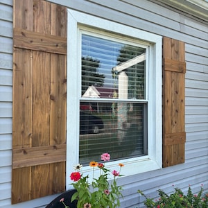 Rustic Farmhouse Cedar Wood Shutters – Custom Handmade, Exterior & Interior, Painted/Stained Options