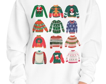 Ugly Christmas Sweater PNG & PDF File (Digital Download)