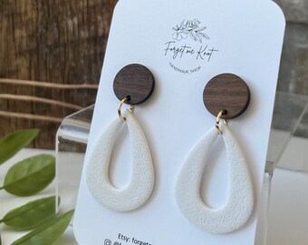 WOOD CLASSIC Clay Earrings | Polymer Clay | Handmade | Earrings