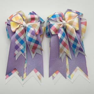 Paint Me a Picnic Horse Show Bows~ Equestrian Hair Bows, Bows for Horse Shows and Competitions, Equestrian Gifts, Short Stirrup Bows