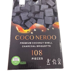 coco neroo premium coconut shell charcoal briquette 108 PICES