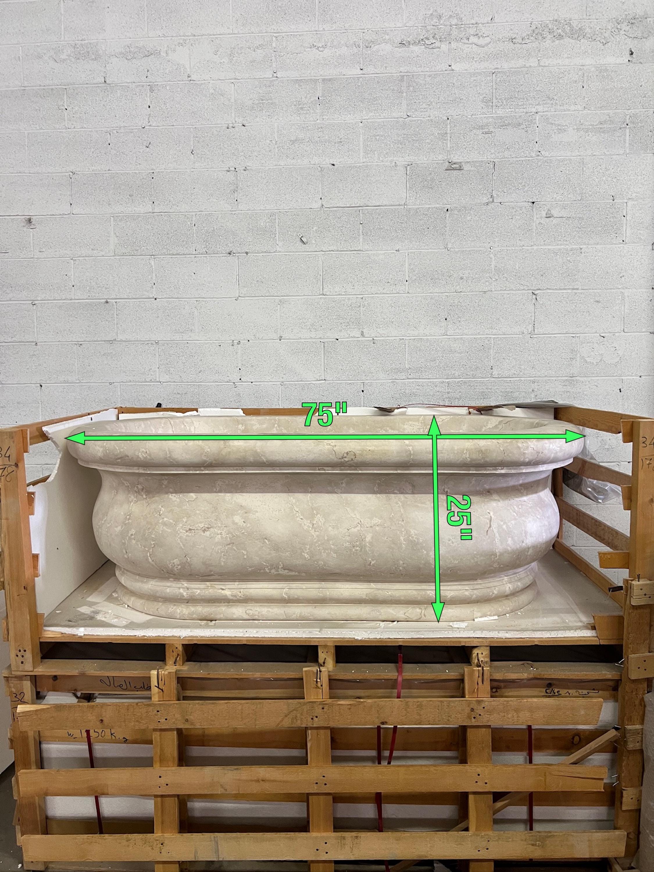 Hand Carved Limestone Bathtub - Etsy