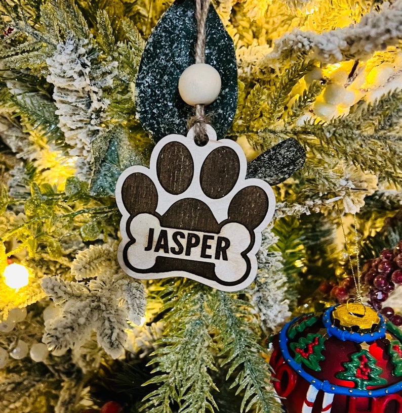 Custom Dog Name Ornament, Ornament for Dog, Personalized Dog Christmas