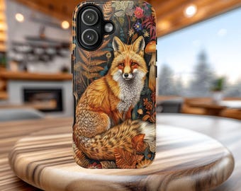 Fox iPhone Case, Woodland Animal Phone Case, Cottagecore Forest Phone Cover iPhone and Samsung,  Gift for Nature Lovers,