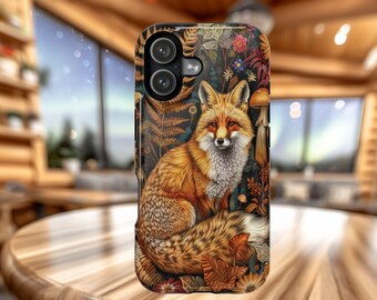Fox Cottagecore iPhone Case: Whimsical Forest Animal, MagSafe Cover for iPhone, Magnetic Animal Case, Nature Animal Lover Gift
