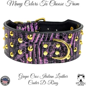 Leder Hundehalsband, Heavy Duty Leder Hundehalsband, Kegel Nieten Lederhalsband, Big Hundehalsbänder, Custom Made Hundehalsband, 3 &quot;Breites Hundehalsband