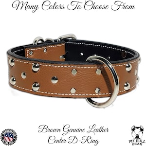 Leder Hundehalsband mit Nieten, starkes Hundehalsband, benutzerdefinierte Leder Hundehalsband, Nieten Leder Hundehalsband, Echtes Leder Hundehalsband, 5 cm breit