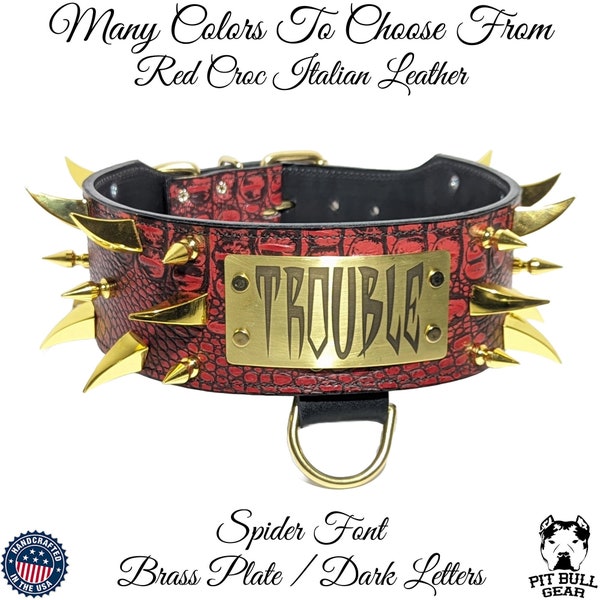 Spiked Dog Collar Etsy