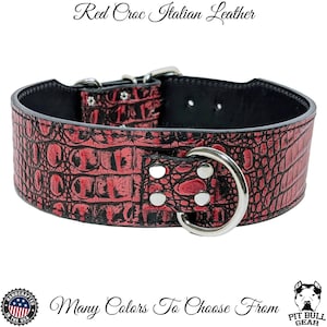 Leather Dog Collar 3&quot; Wide, Custom Made Leather Dog Collar, Handmade Leather Dog Collar, Strong Collar for Big Dogs, Real Leather Collar, 3&quot;