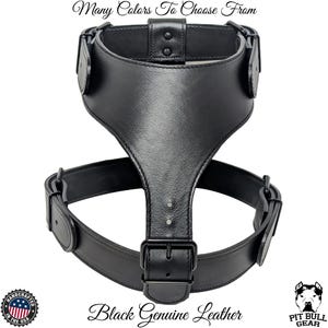 Leather Dog Harness, Custom Made Leather Dog Harness, Strong Harness, Harness Vest for Dogs, Handcrafted Leather Dog Harness, Black Hardware