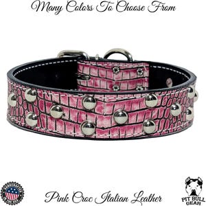 Leder Hundehalsband mit Nieten, Starkes Leder Hundehalsband, Nieten Lederhalsband, Handgefertigtes Hundehalsband, Echtleder Hundehalsband, 1,5 &quot;Breit