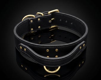 Robustes Leder Hundehalsband: 5 cm Breites Hundehalsband