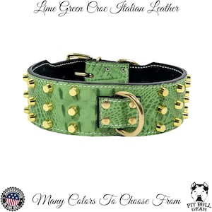 Maßgefertigtes breites Leder-Hundehalsband, Rockstar-Hundehalsband, Nieten-Leder-Hundehalsband, strapazierfähig für große Hunde, mutig und stilvoll, 2,5 &quot;breit