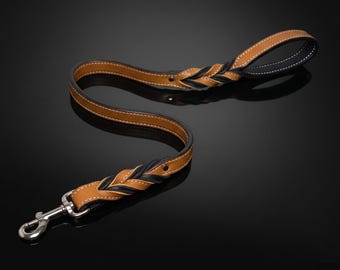 Leather Dog Leash with Swivel Snap
