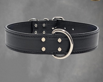 1.5" Italian Leather Dog Collar – Custom Color Handmade Everyday Collar