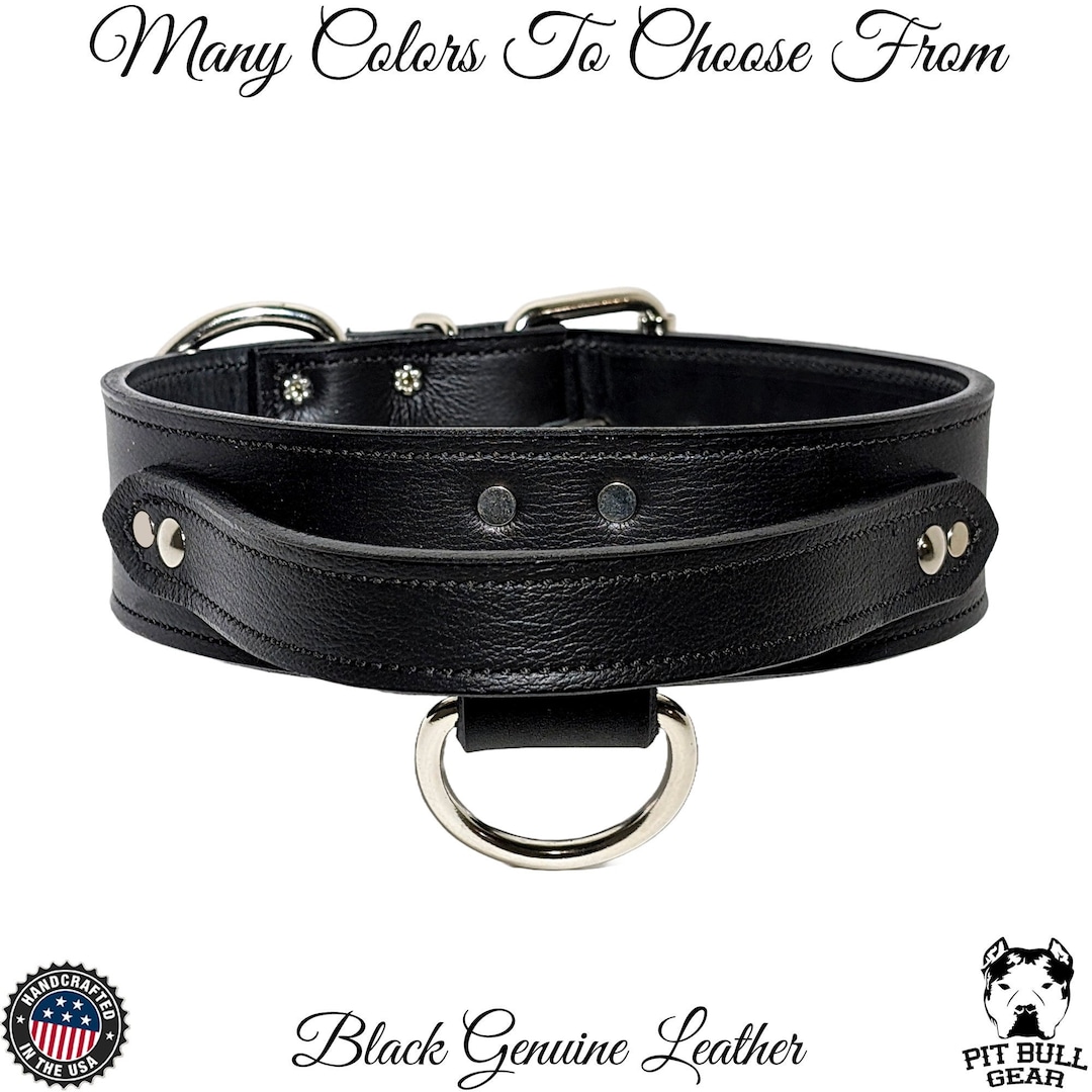 Leather Agitation Dog Collar, Working Dog Collar, Dog Collar With