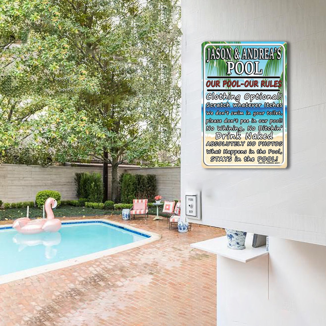 Custom Pool Rules Sign Pool Rules Sign Metal Door Sign Etsy