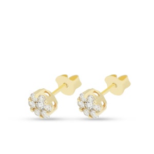 B Blossom Ohrringe aus Gold und mit Diamanten besetzt
