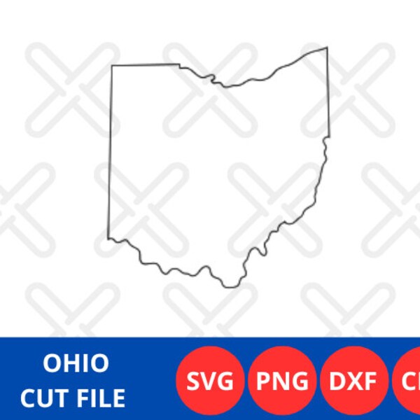 Ohio SVG cut file, Ohio Map cut file