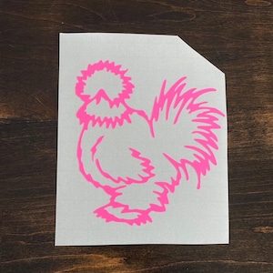 Silkie Chicken Car Decal