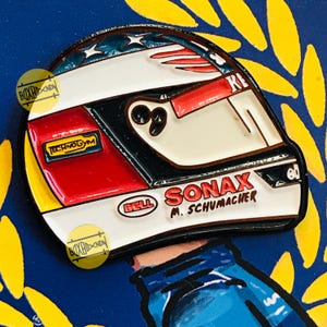 Michael Schumacher World Champions 1995 F1 Helmet enamel pin | Perfect for F1 Gift