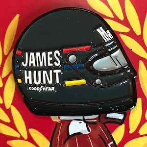 James Hunt 1976 World Champion F1 Helmet enamel pin | Perfect for F1 Gift