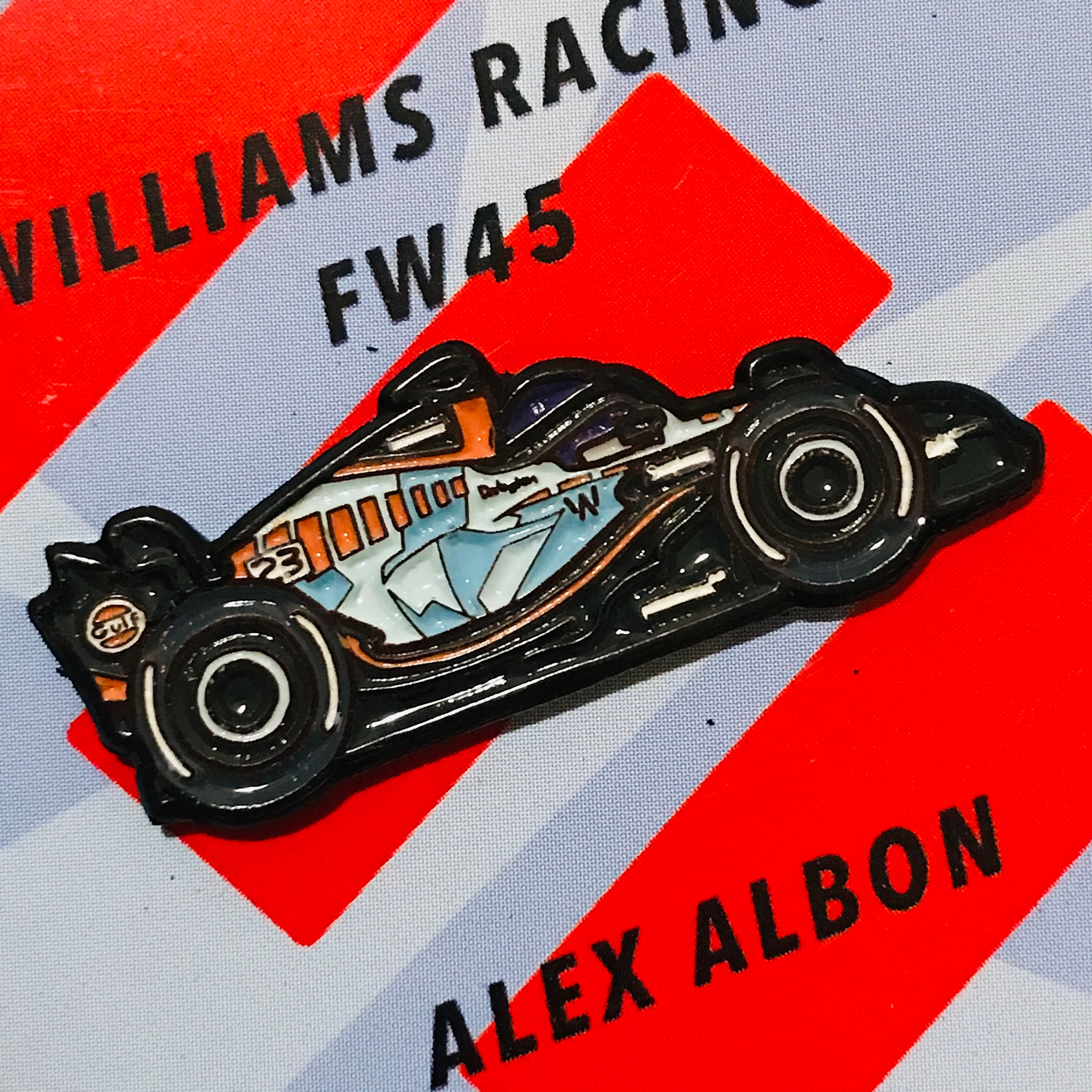 Alex Albon Williams FW45 Gulf Livery 2023 F1 enamel pin | Perfect for F1 Gift