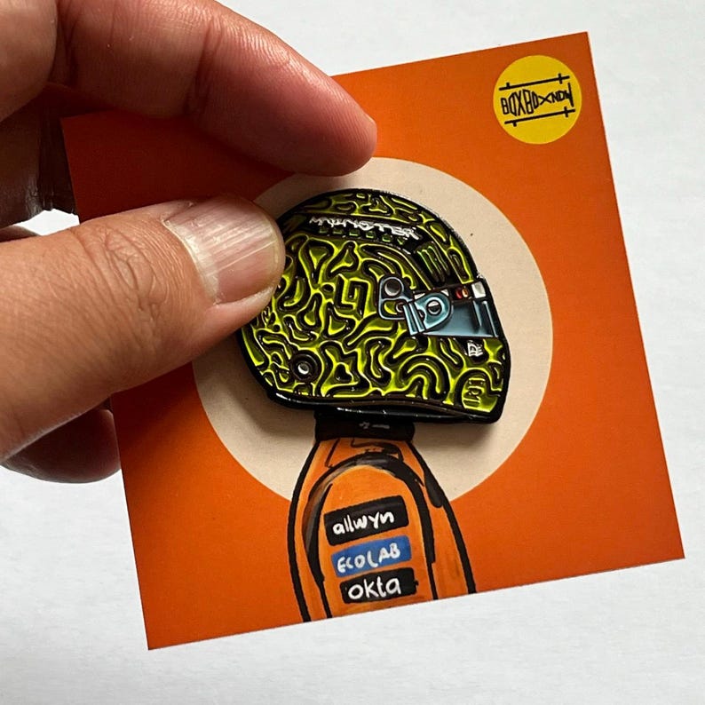 Lando Norris F1 Helmet Pin Badge Collection | Soft Enamel Pin | Perfect ...