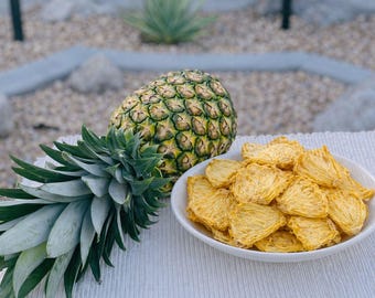Dehydrated Pineapple Quarters - Naturally Sweet Dried Fruit Snack, Tropical Treat, Camping Hiking Food