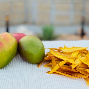 Dehydrated Mango Wedges, Naturally Sweet Dried Mango, Small Batch, Healthy Snack