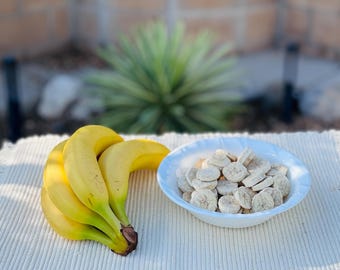 Freeze Dried Bananas Chips, Crispy Banana Slices, Healthy Snack, Baby Food